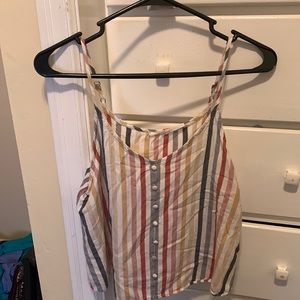 Summer tank top, multicolor stripes